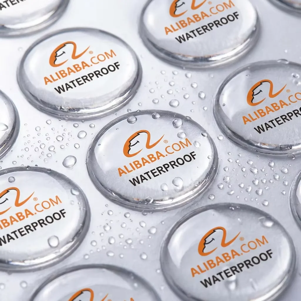 Customized self-adhesive epoxy resin label crystal dome sticker waterproof 3D logo sticker suitable for brand identification