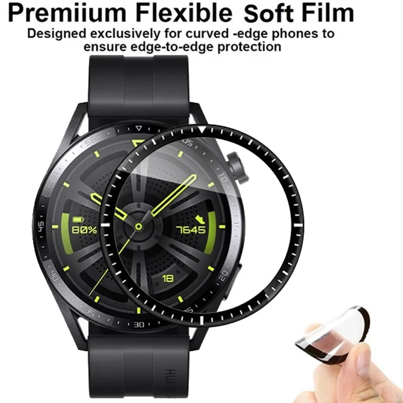 1/3/5PCS Screen Protector For Huawei Watch GT 3 GT 2 Pro 42MM 46MM 43MM Soft Tempered Glass for Huawei Watch GT3 Protective Film