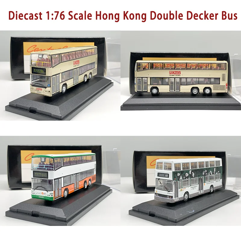 Diecast 1:76 Scale Hong Kong Double Decker Bus Alloy Car Model Souvenirs Collection Holiday Gift Static Display