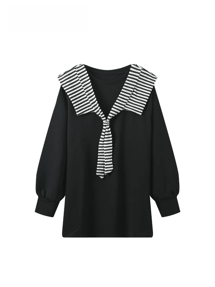

plus Size Casual Long Sve Hoodie Women's oulder Wrap Spring Faionable Loose Design Top for Plump Sister