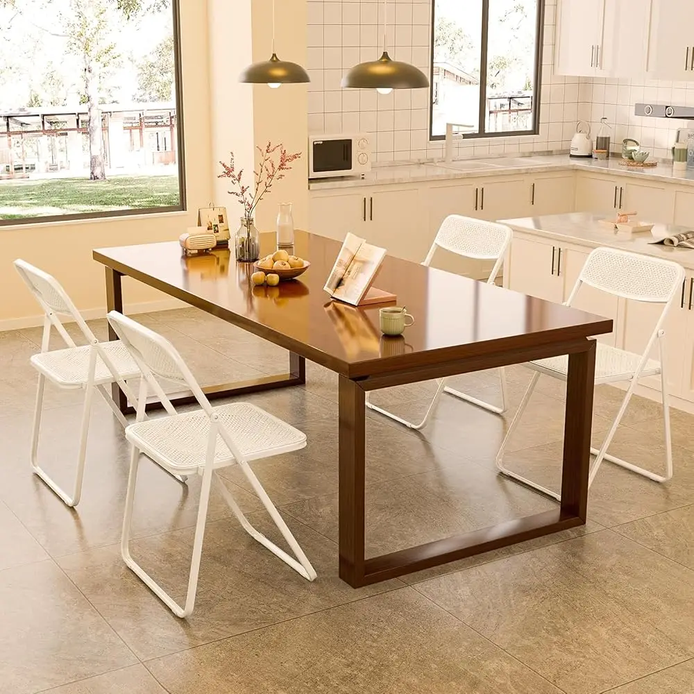 Folding Chair Modern Iron Frame Accent With Woven Texture Panel, Space-Saving Design For Party Wedding Event Office Commercial