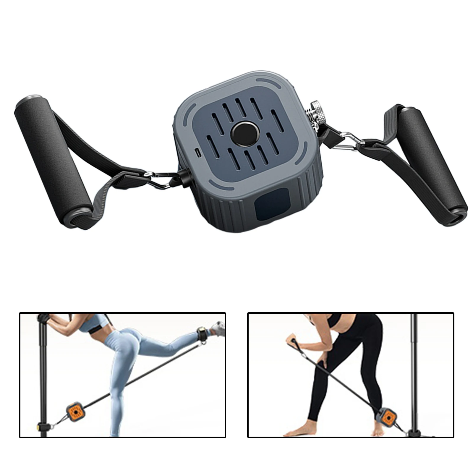 Multifunctional Fitness Equipment Resistance Machine Comfortable Grip Cable Machine Portable Strength Training for Home Gym