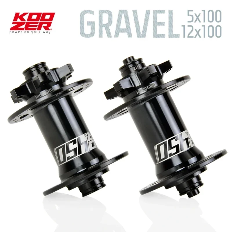 Koozer 450 Front Road Gravel Bicycle Hubs CX 5x100mm QR 9x100mm TA 12x100 THRU 28H 32H Holes 6 Bolts Road Disc Brake