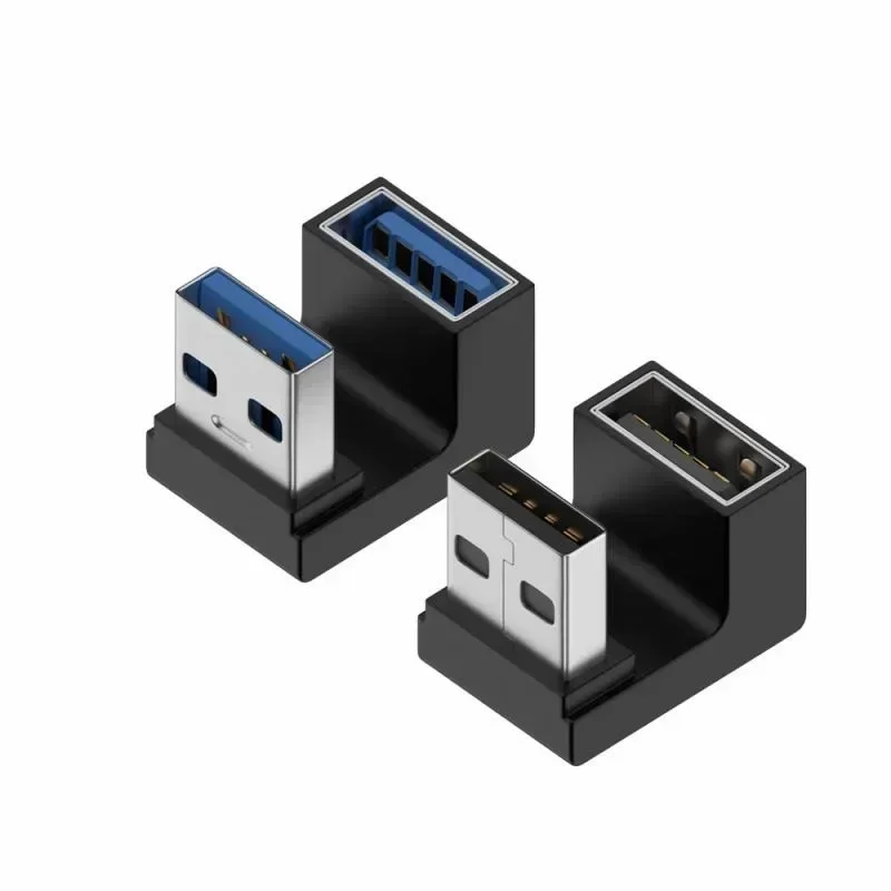 USB 3.0 데이터 케이블 어댑터, USB A 컨버터, 컴퓨터 노트북용, 90/180 도 펜드라이브 리더, OTG 커넥터, 10Gbps, 3A 팔꿈치