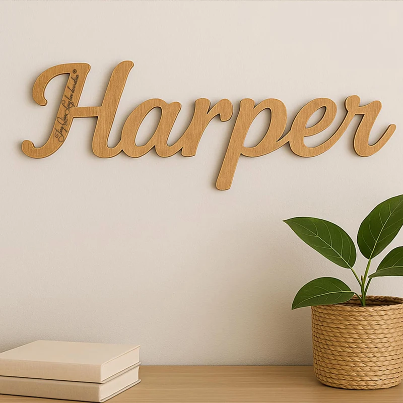 

CustomWooden door sign with name name plate for children's room wooden lettering personalized 3D font sign with background