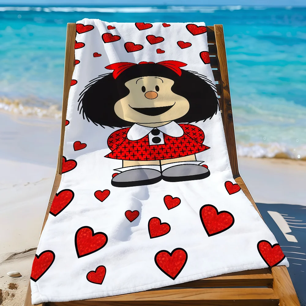 Cute Cartoon M-Mafalda Towel Quick Drying Beach Towels Are Suitable For Swimming Pools Camping Yoga And The Gym