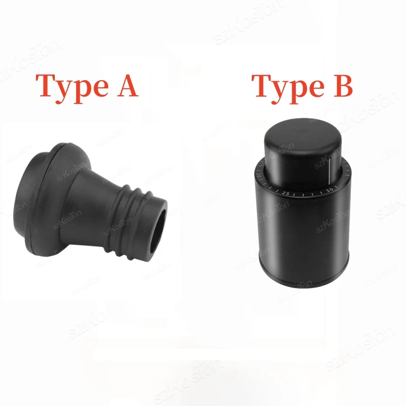 Vacuum Wine Saver Set Pump Preserver with Vacuum Wine Rubber Black Bottle Stoppers for White / Beer Wine Sealing Keep Wine Fresh
