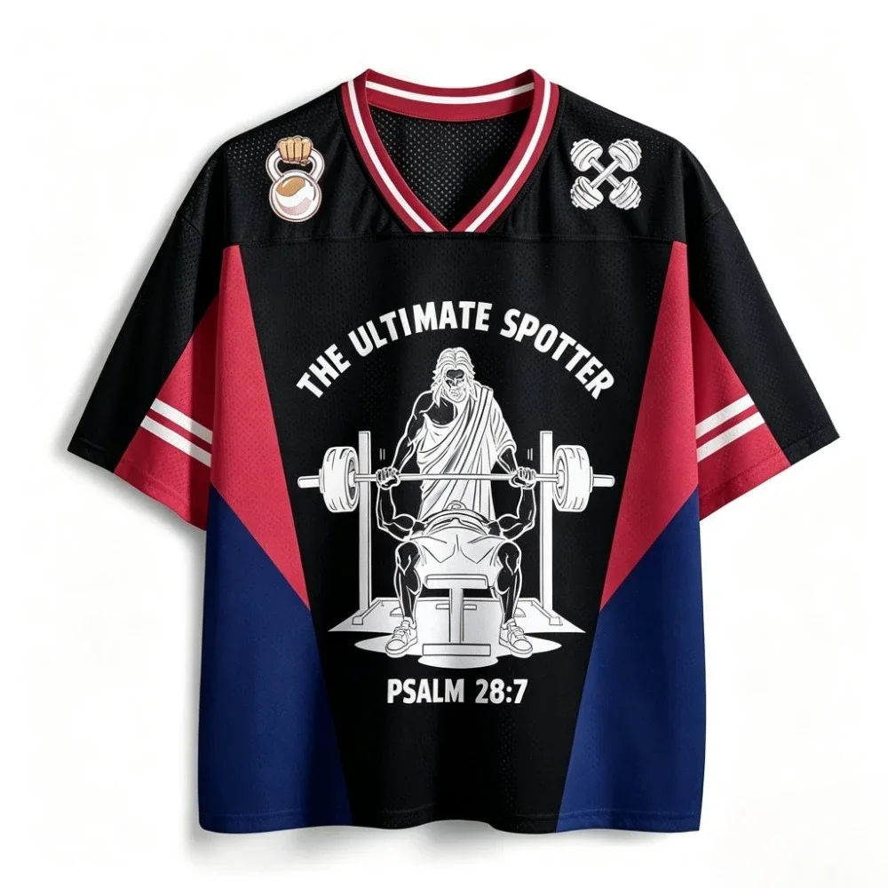 Lustiges Gewichtheber-Muster, 3D-Druck, Sport, atmungsaktiv, schnell trocknend, für Herren und Damen, V-Ausschnitt, T-Shirt, Outdoor, Streetwear, Freizeitkleidung für Eltern und Kinder – Detail 5