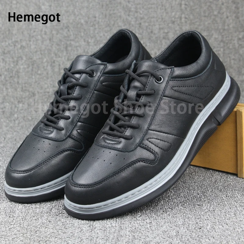 

Sports Casual Shoes for Men Leather Breathable Outdoor Shoes Fashion All-Match Thick-Soled Shoes British Soft-Soled Shoes