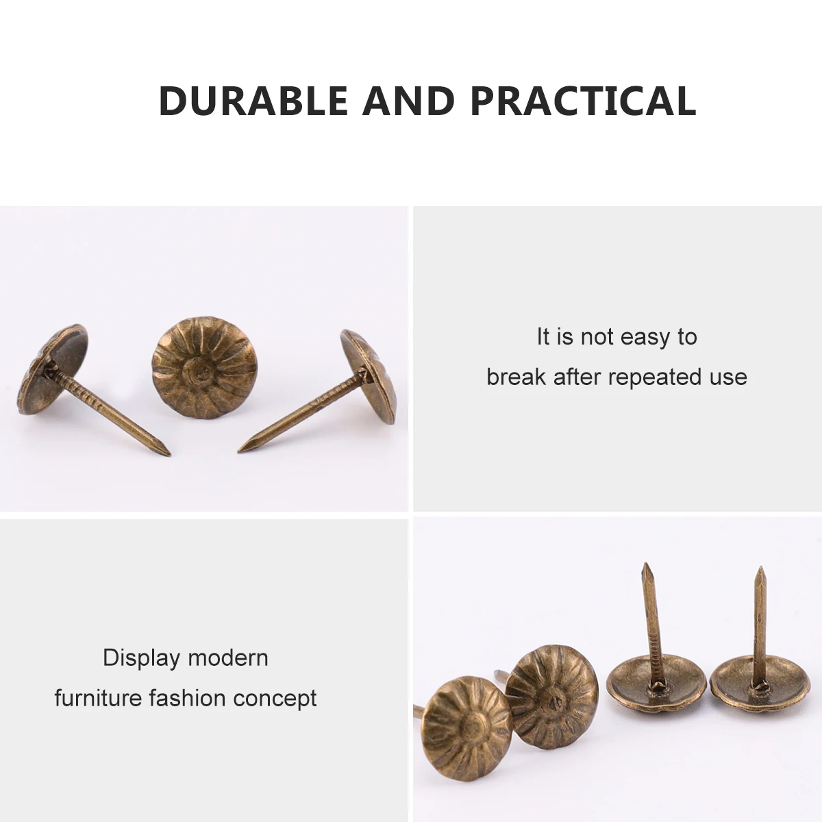 

500 Pcs Sofa Foam Nails Upholstery Pins Interior Couch Retro Accessories Thumb Tack Doornail