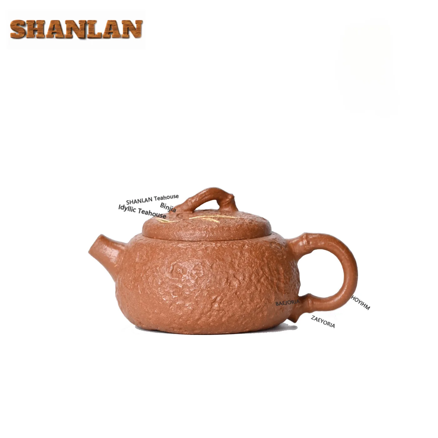 100ml Traditional Yixing Purple Clay Teapots Handmade Gold Drawing Bamboo Pot Raw Ore Downhill Mud Kettle Zisha Tea Set Gift