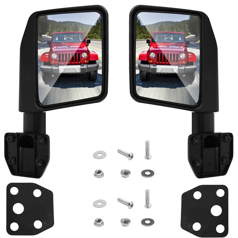 

ABHY-Зеркало заднего вида, боковое зеркало на дверь автомобиля, боковое зеркало Sansour для Jeep Wrangler JK JL JT 2007-2024