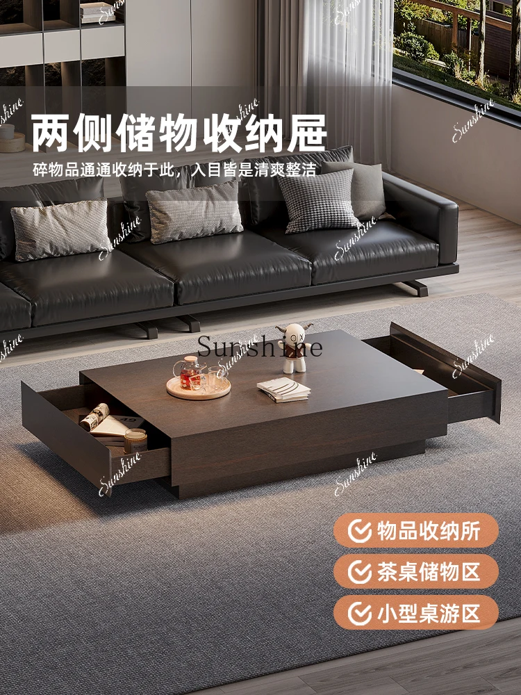 

Italian minimalist light luxury high-end household solid wood small apartment FT