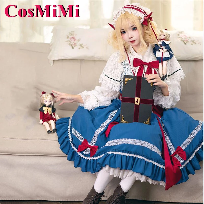 

CosMiMi Alice Cosplay Game Touhou Project Costume Sweet Gorgeous Elegant Formal Dress Women Carnival Party Role Play Clothing