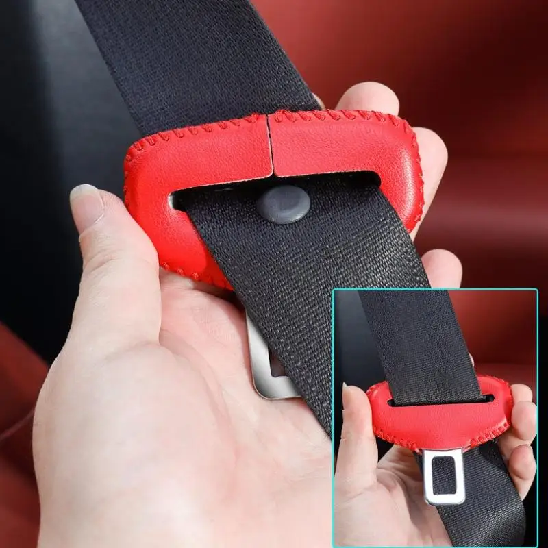 2 قطعة بو الجلود حماية ارتداء العالمي مقعد السيارة حزام مشبك غطاء حامي المضادة للتصادم حالة اكسسوارات السيارات الداخلية