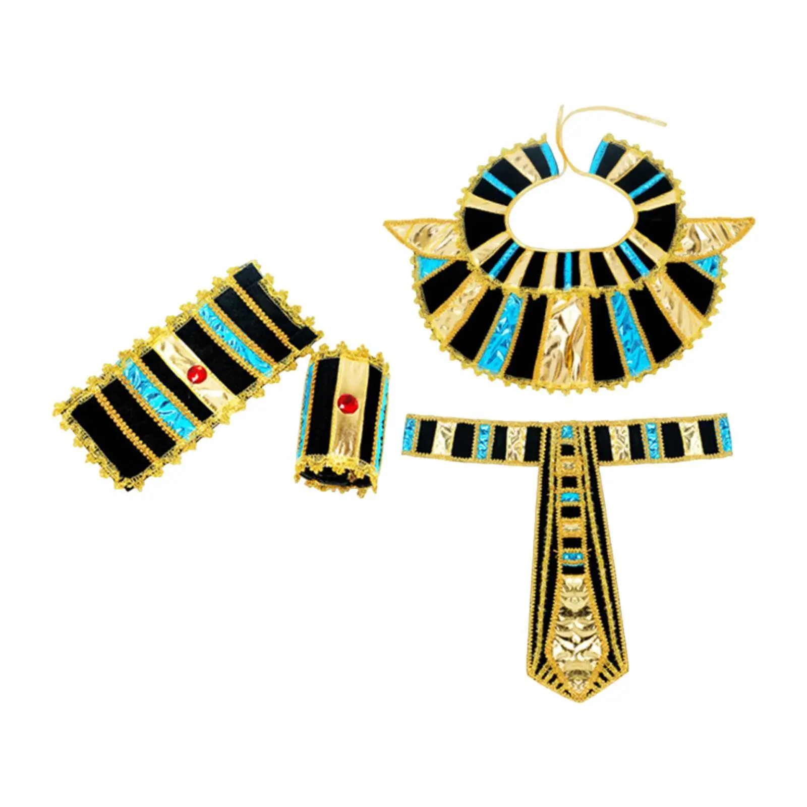 

Egyptian Costume Accessories Men Club Theme Photo Cuffs Waist Belt Collar
