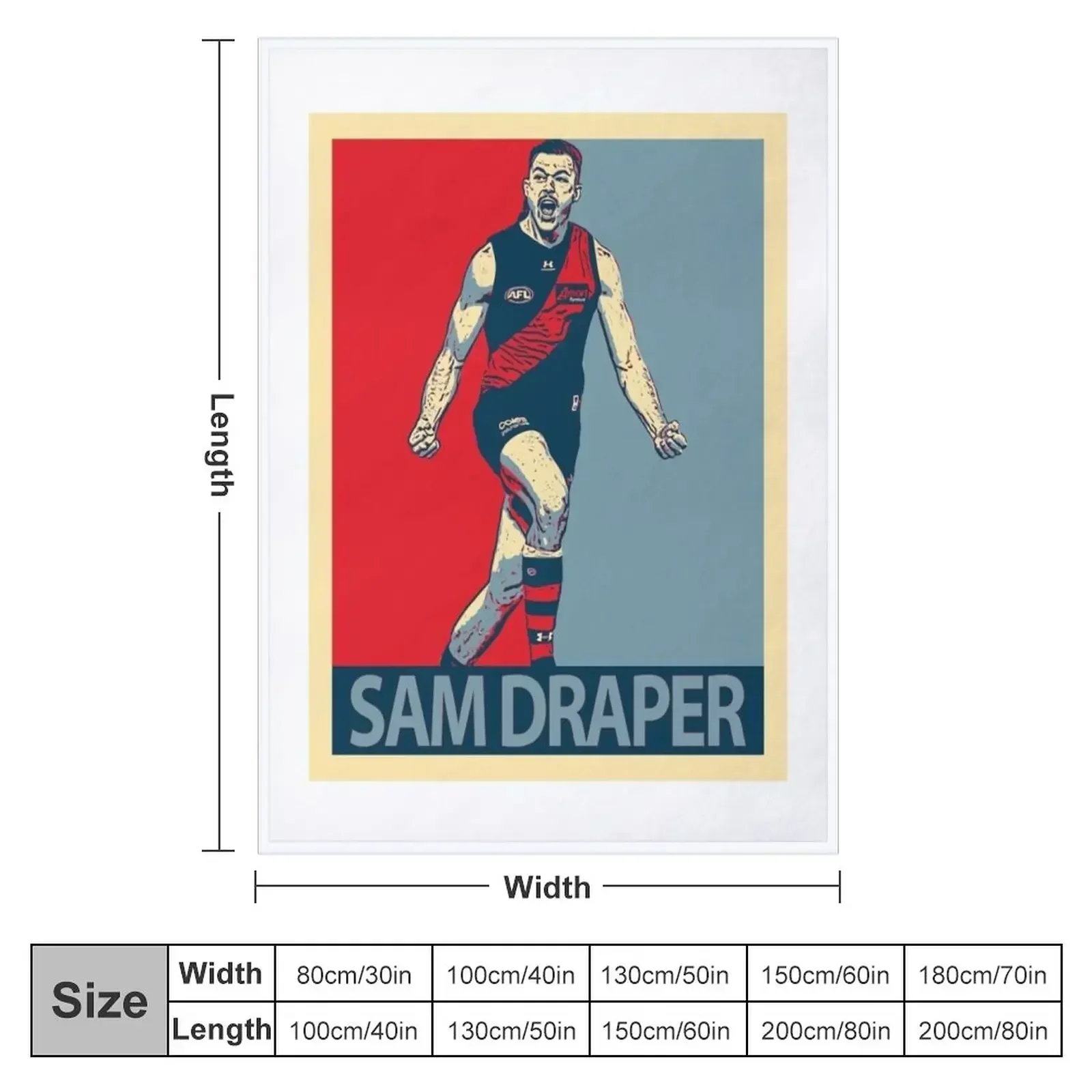 Sam Draper Throw Blanket couch cozy soft plush fuzzy picnic outdoor blanket
