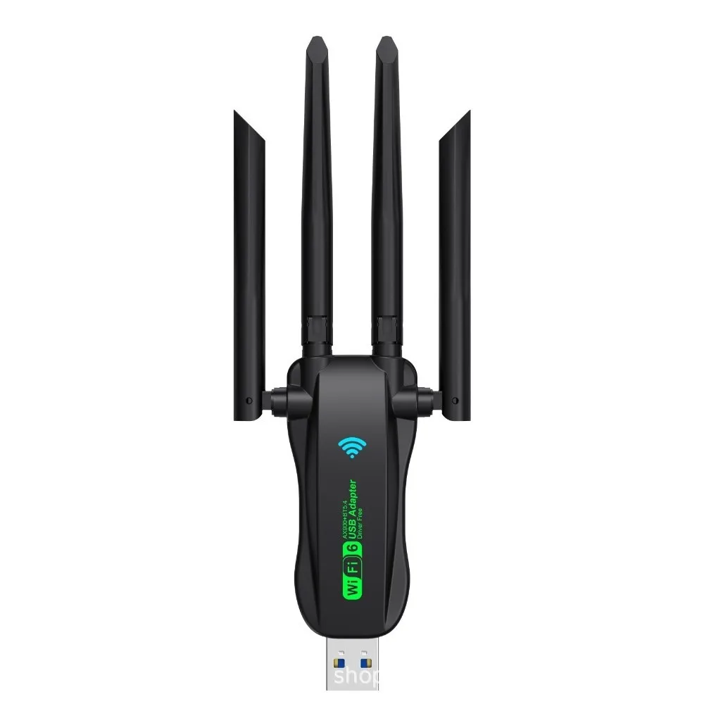 AX900 ثنائي النطاق WiFi6 USB محول 4 هوائي بلوتوث 5.4 900Mbps واي فاي دونغل استقبال واجهة USB بطاقة الشبكة اللاسلكية