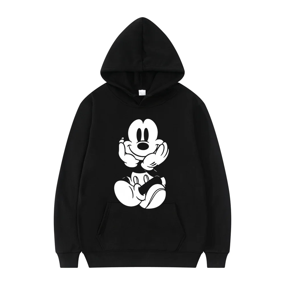 Disney Mickey Mouse Y2K Cartoon Anime Women\'s Hoodie 2024 New Spring and Autumn Men\'s Sweatshirt Kawaii Couple Pullover Hot Sale