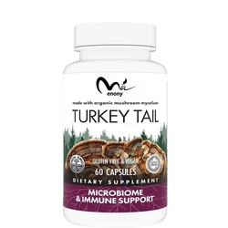 Turkey Tail Capsules, Natural Immune System and Digestive Support, Mushroom Supplement, Odorless, 60 capsules