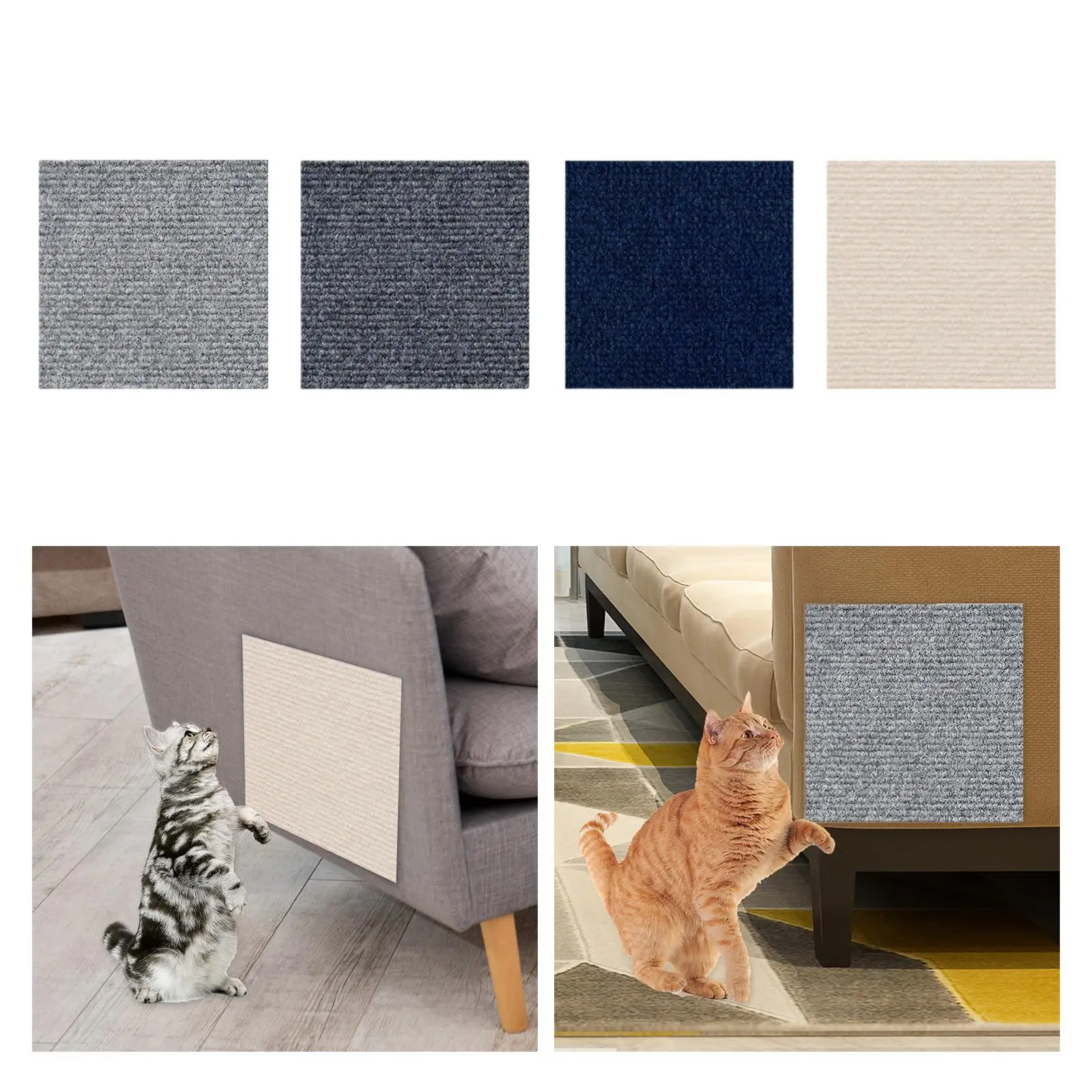 Cat Scratch Mat Cat Carpet Pet Supplies Grinding Claw Versatile Use Easy to Use Couch Protector Cuttable Indoor Scratcher Pad
