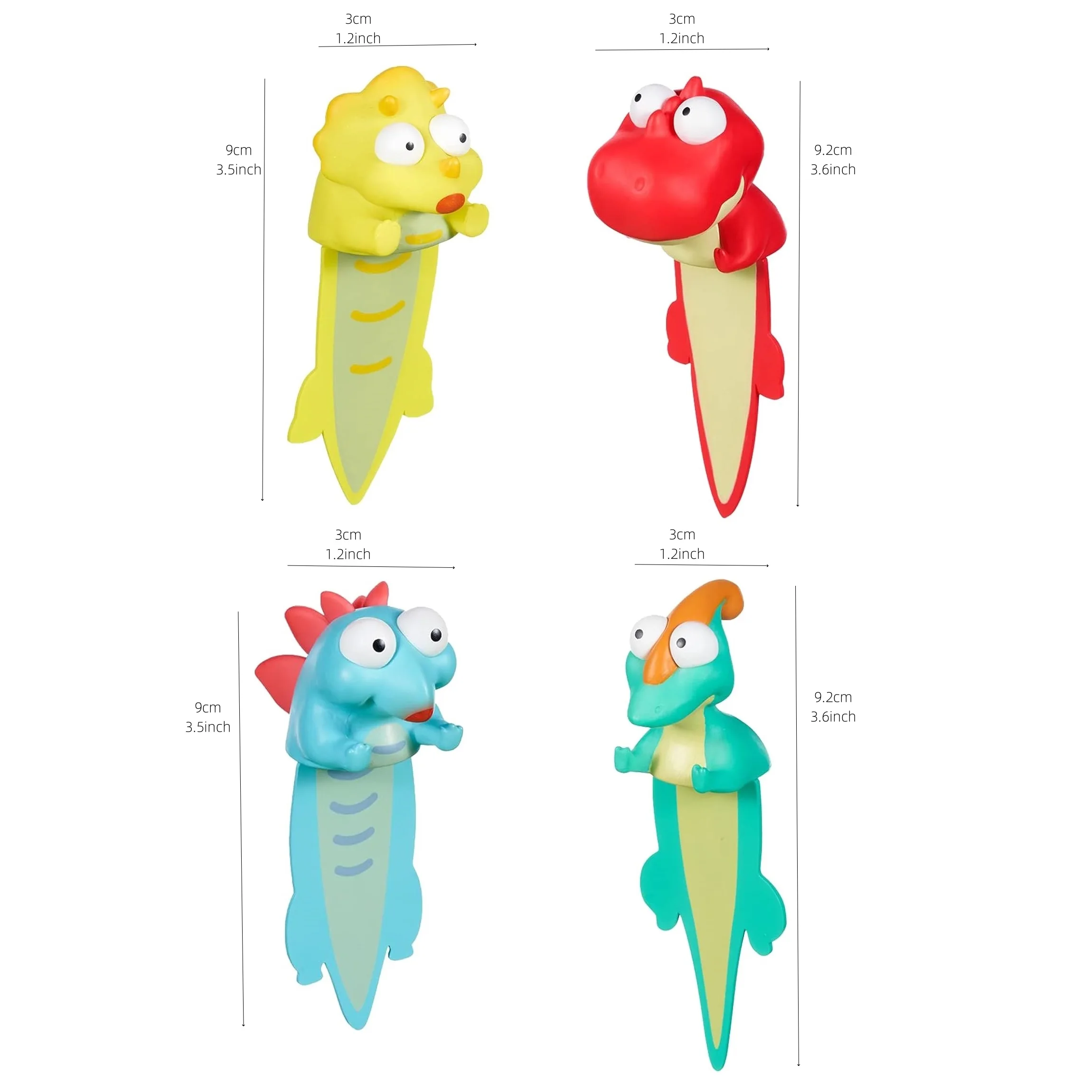 Dinosaur Bookmark Cartoon 3D Soft Holder for Book Reading Marker Unique Stationery Gifts for Kids School A7554