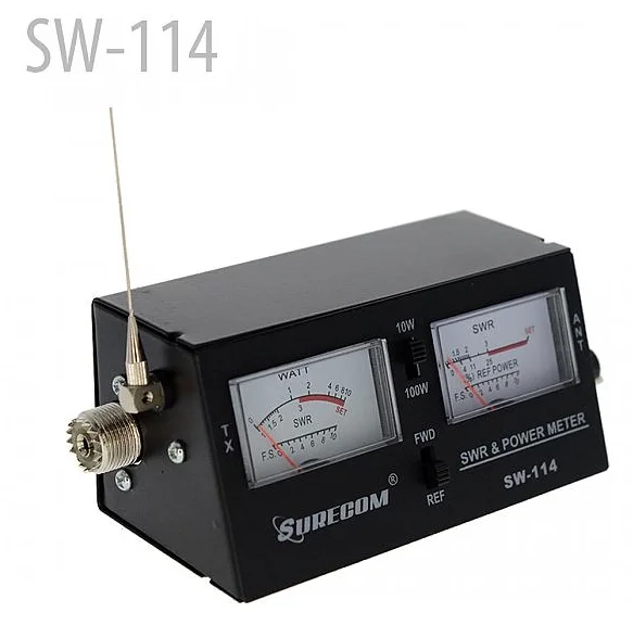 SW-114 3-in-1 SWR RF Power Field Strength Meter 27-30MHz 10W 100W CB Radio Analog Tester