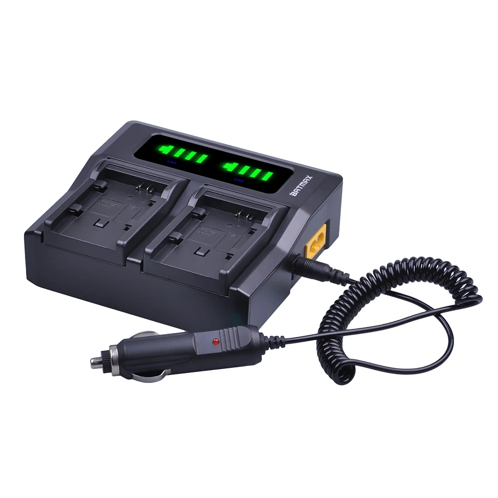 Batmax BP-828 BP828 Rapid LED Dual Battery Charger for Canon HFS30 HF20 HG20 G30 G40 XA20 XA25 HFM300 HFM30 HFG3