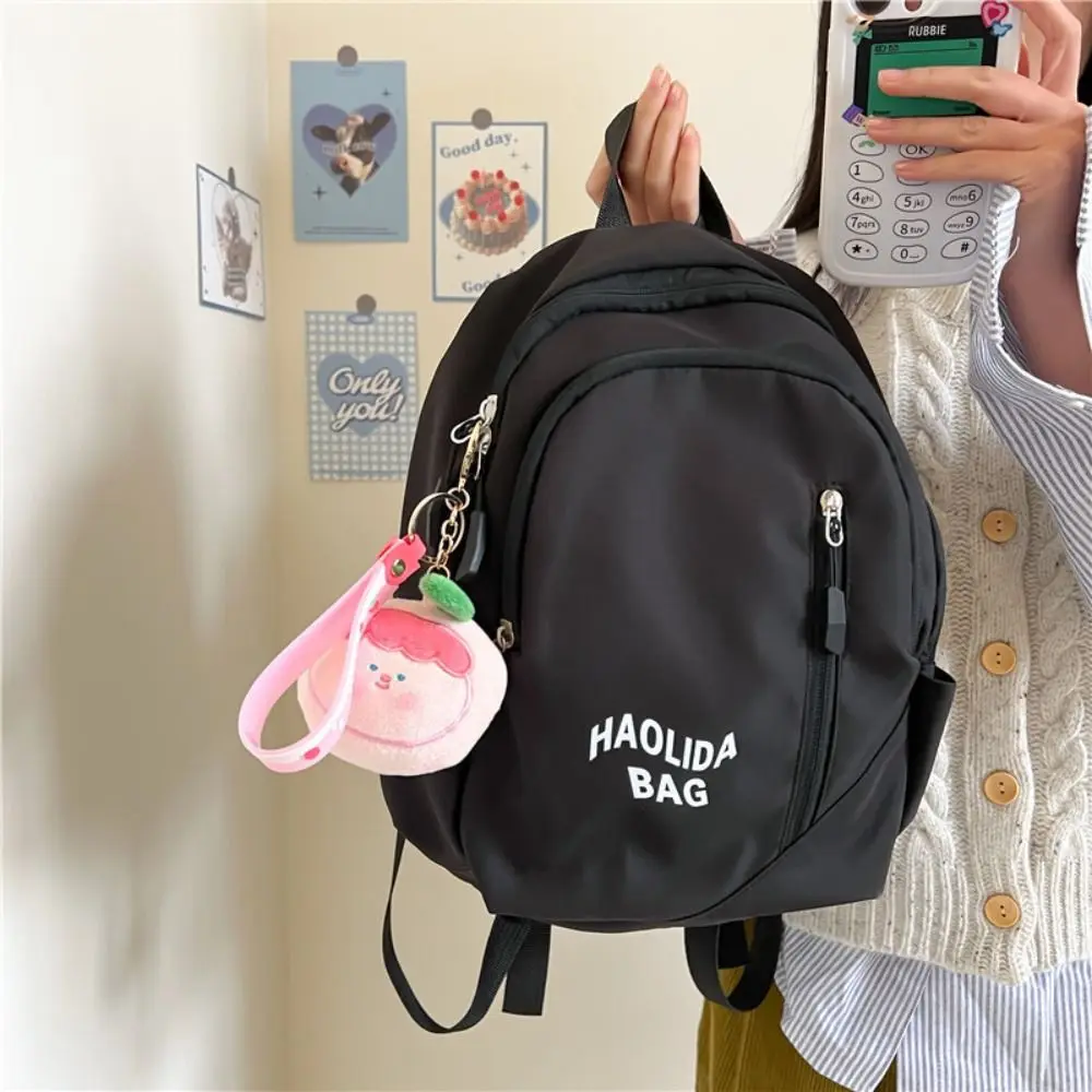 Leisure Ins Students Backpack Simple Cool School Bag Fashion Large Capacity Shoulder Bag Textbook