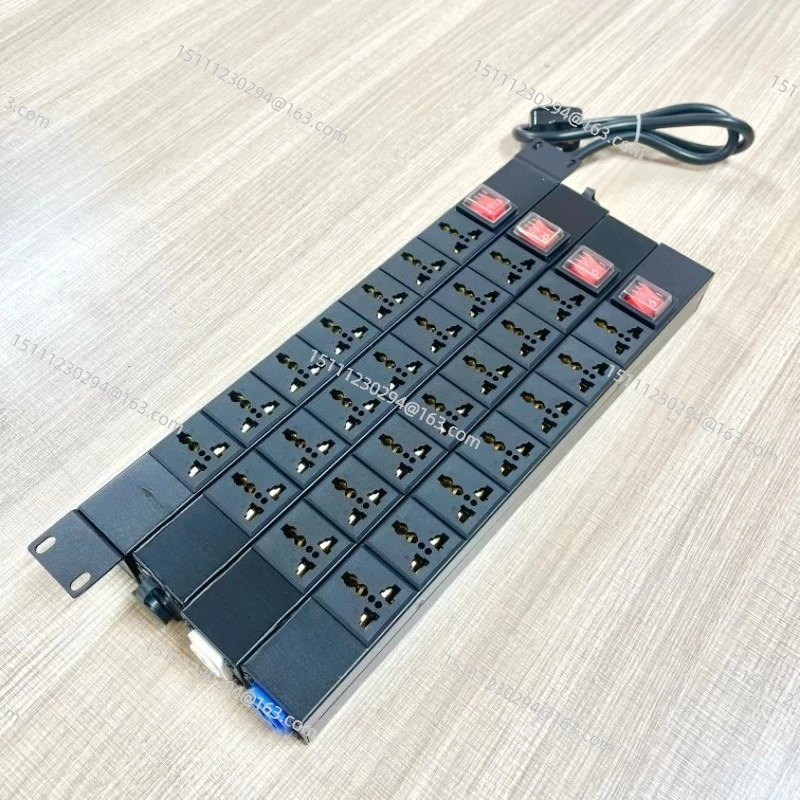 Daisy-Chain PDU Power Strip with Universal Outlets, for Rack Cabinet Series Connection