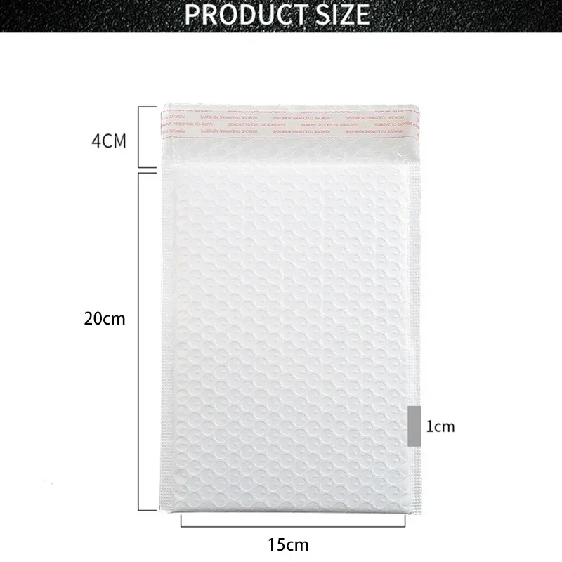 50PCS Pearl Film Bubble Envelope Bag Waterproof Padded Mailing Self Seal Shipping Packaging Bags Buble Mailers Bussiness Bag