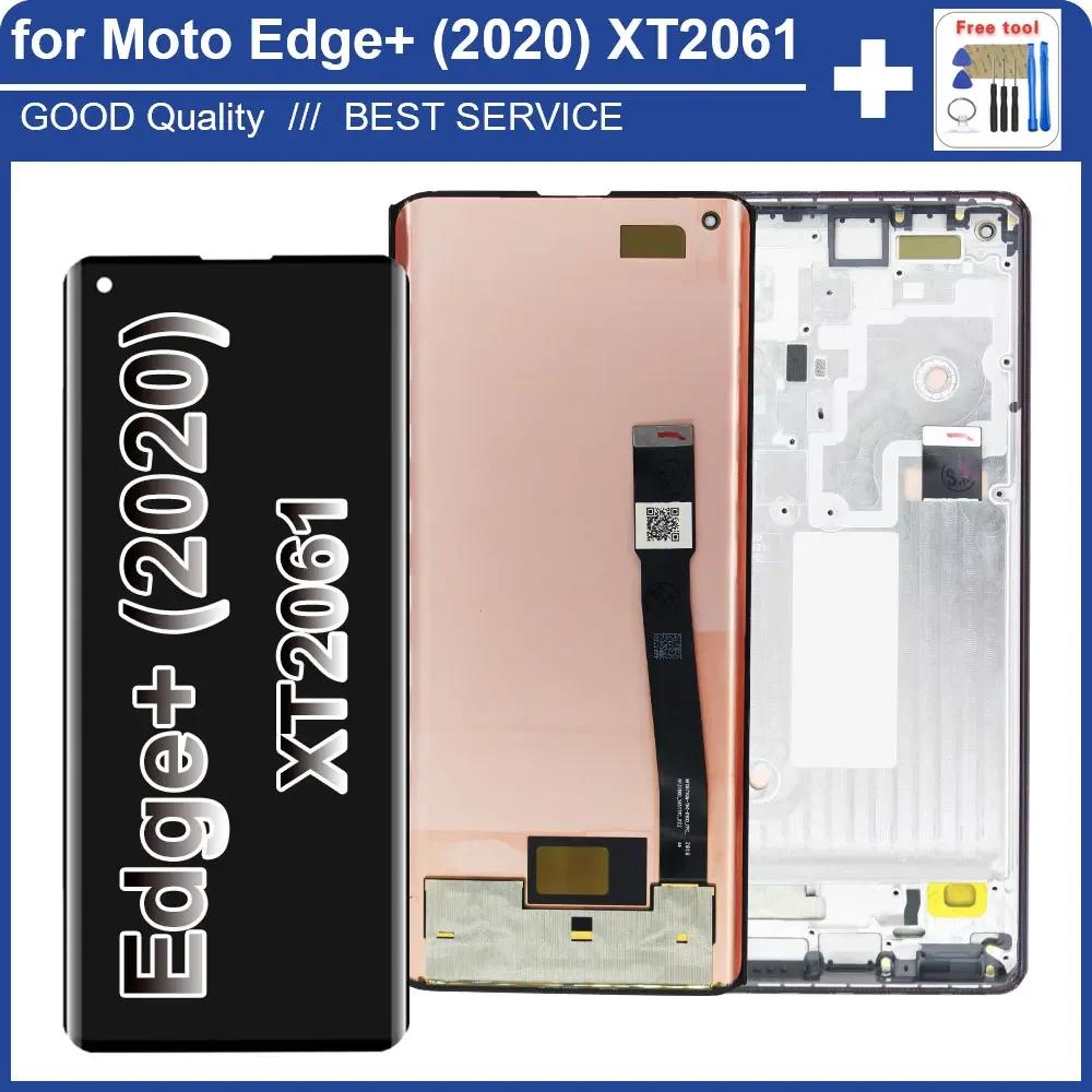 New AMOLED LCD for Motorola Edge Plus 2020 XT2061 LCD Display Touch Screen Digitizer for Moto Edge Plus 2020 LCD Replacement