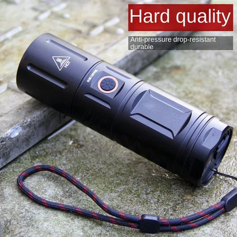 Strong Light Lamp T40 LED Flashlight USB Rechargeable Ultra-Bright Torch High Power Lantern Built-in 3*18650 Lithium Batteries