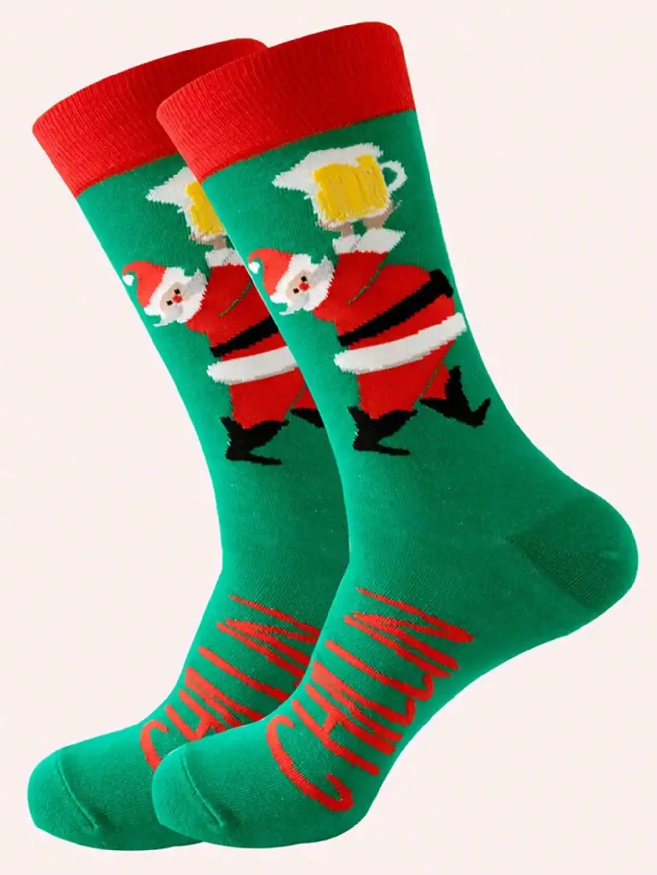 5 Pairs of Men's Fun Cartoon Christmas Tree Blend Socks: Soft, Breathable, Comfortable, for Holiday Season, Unique Gift