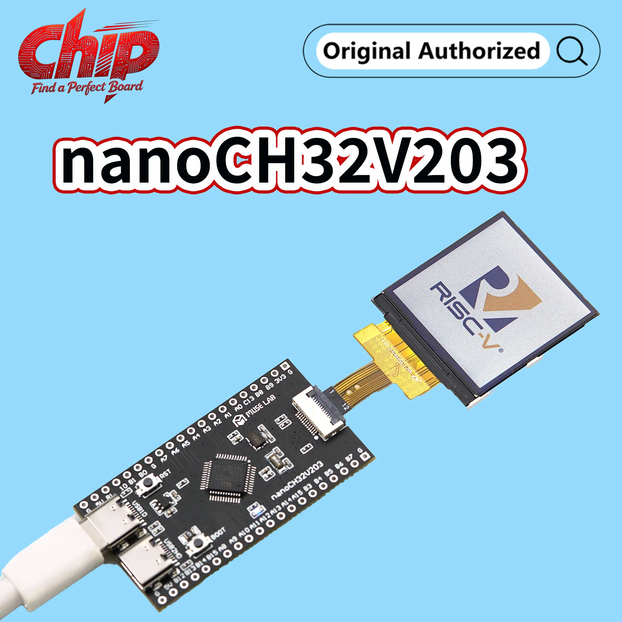 nanoCH32V203 Development Board WCH RISC-V Dual TYPE-C USB Interface LCD Interface SD Card Slot Open Source MounRiver