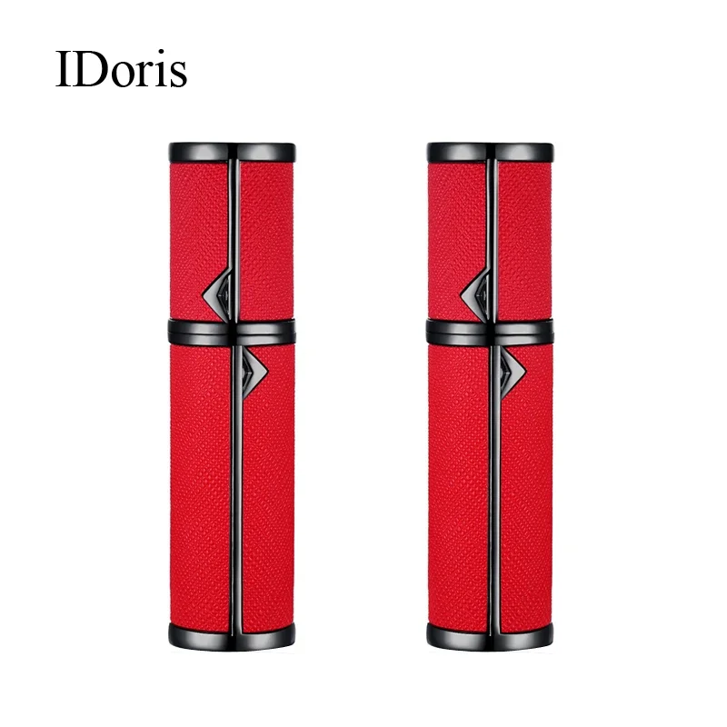 IDoris 2PC 5ml Parfum Spray Fles Draagbare Hervulbare Glazen Fles Lege Cosmetische Containers Reizen Aluminium Parfum Verstuiver