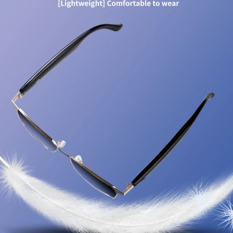 Ulepszone okulary GS06 z kamerą, nagrywaniem wideo, rozpoznawaniem zdjęć AI, połączeniami Bluetooth, tłumaczeniem i asystentem głosowym.