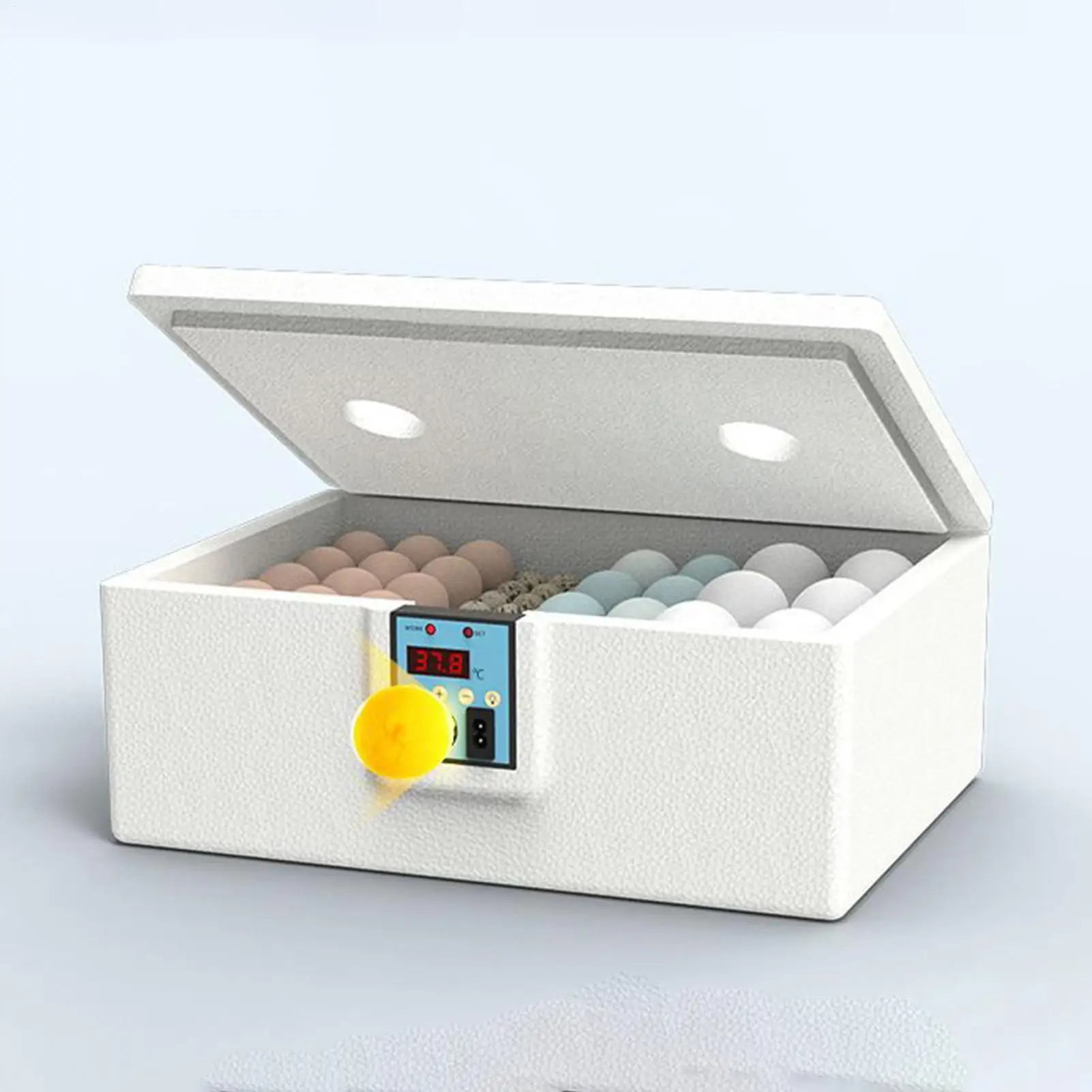 Chicken Incubator 32-Egg Incubator For Hatching Chicks Waterbed Heating Machine With Precise Temperature Control For Backyard