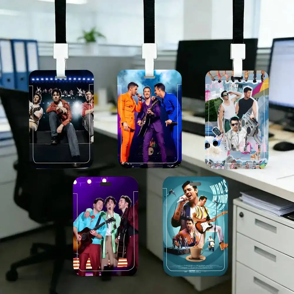 Porta Tarjetas de Identificación J-JONAS B-BROTHERS con Correa para el Cuello, Colgante, Porta Credenciales, Llavero, Estuche para Credenciales de Trabajo, Regalo