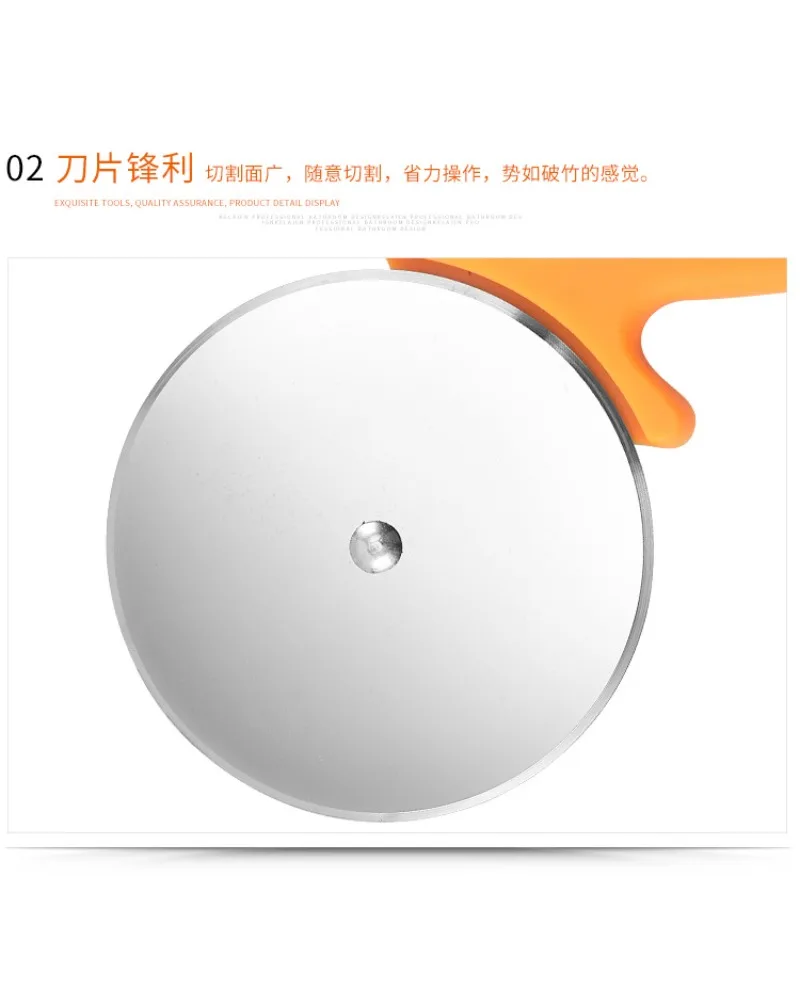 قطاعة بيتزا هراولر مصنوعة من الفولاذ المقاوم للصدأ مع غطاء واقي لسهولة التنظيف