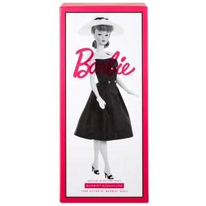 Tanda Tangan Barbie Retro Asli Boneka Replika Klasik 1962 Gaun Hitam Putri Mainan Tubuh Silkstone untuk Anak Perempuan Koleksi Khusus 8 barbiee penjualan terbaik - №