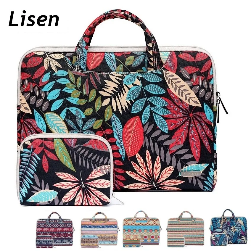 Brand Lisen Laptop Bag 11.6,13.3,14,15.6,16 Inch,Lady Man Women Briefcase Handbag Cover Case For MacBook Notobook Computer PC
