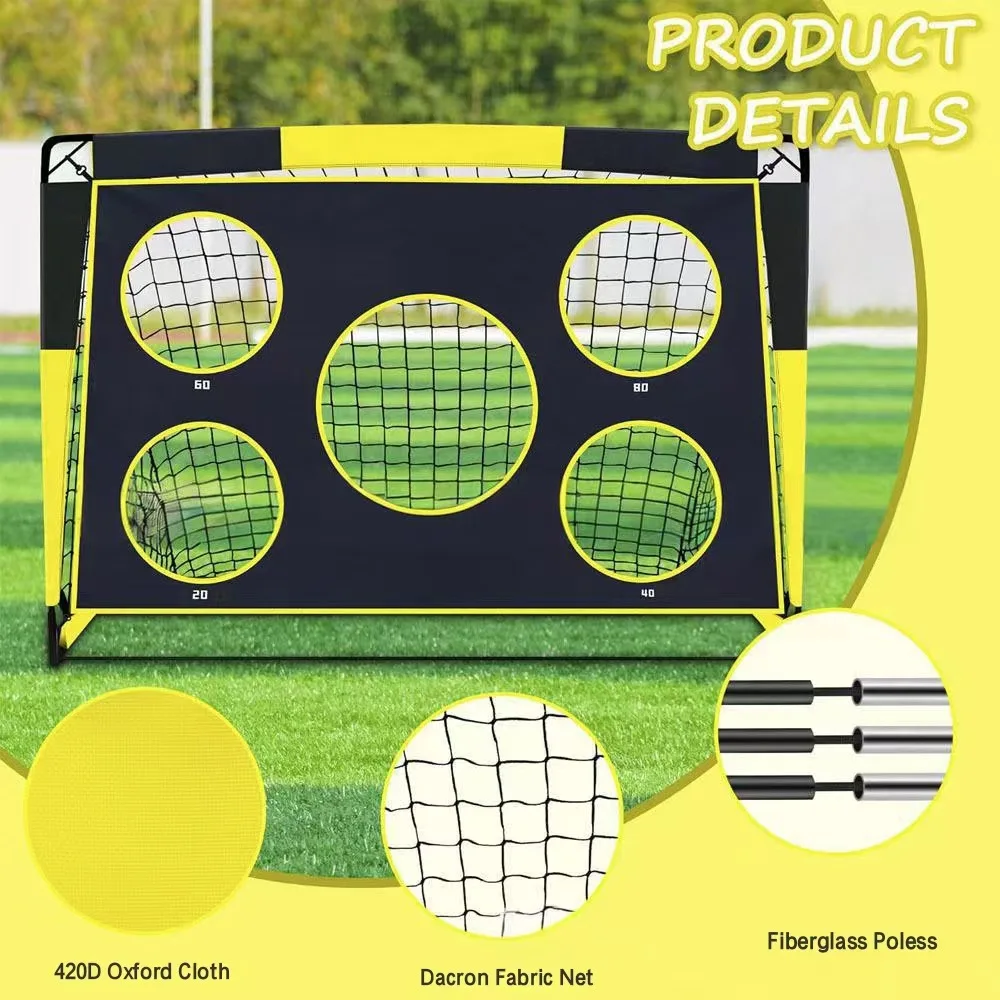 Хит продаж, складные футбольные ворота 2-в-1, портативное оборудование для тренировок в помещении и на открытом воздухе, трансграничные популярные модели