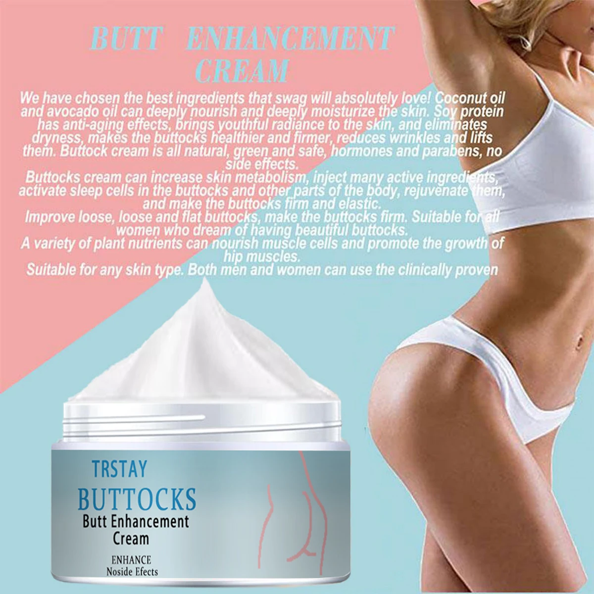 5G/15G/30G/50G/TRSTAY Hip Lift Massage Cream, Allowing Skin Regeneration And Full Elasticity, Plump Buttocks