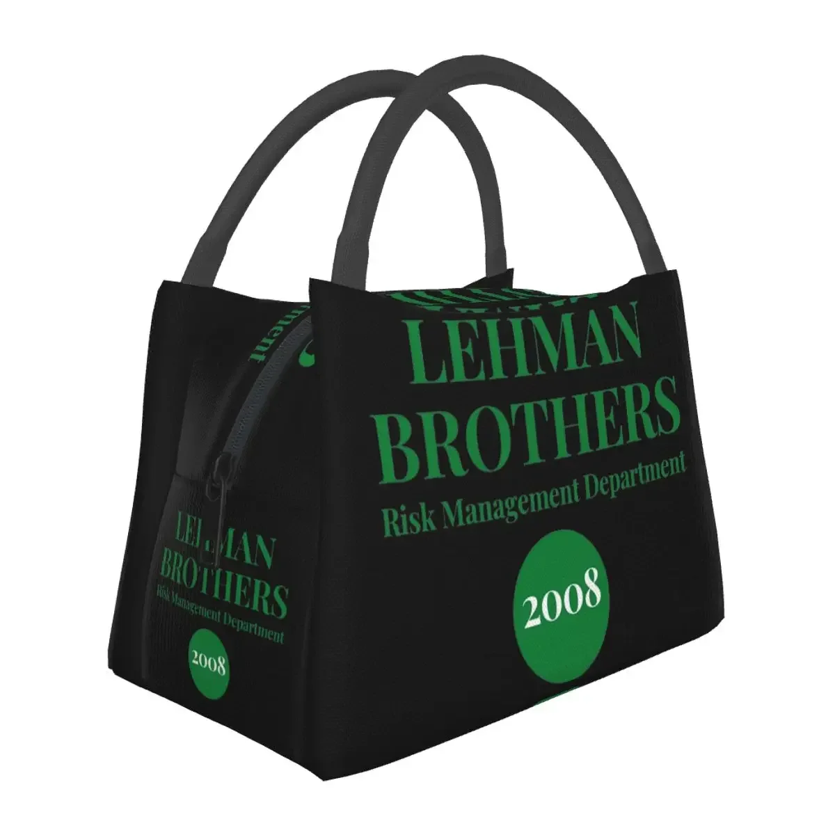 Lehman Brothers Risk Management Department 2008 Lunch Box Portable Insulated Canvas Cooler Bag Thermal Picnic Travel Tote Woman