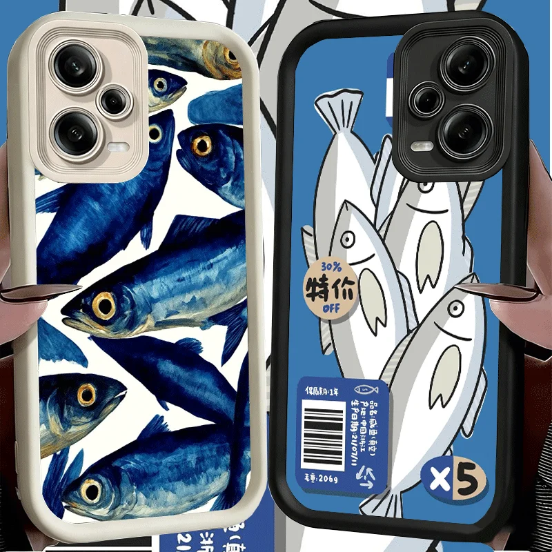 Discounted Salted Fish Soft Phone Case for Xiaomi Redmi Note 15 14 13 12 11 Pro Plus 10S 11S 4G 11T 5G Shell Silicone Funda
