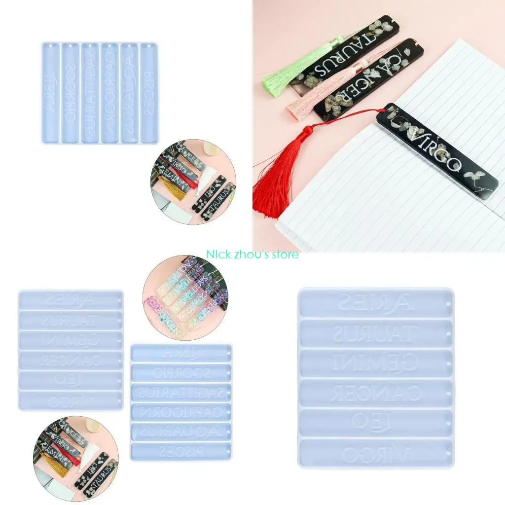 

E15E Silicone Mold Star Sign Moulds Making Epoxy Resin Jewelry Mould Craft Silicone Mold for Bookmark