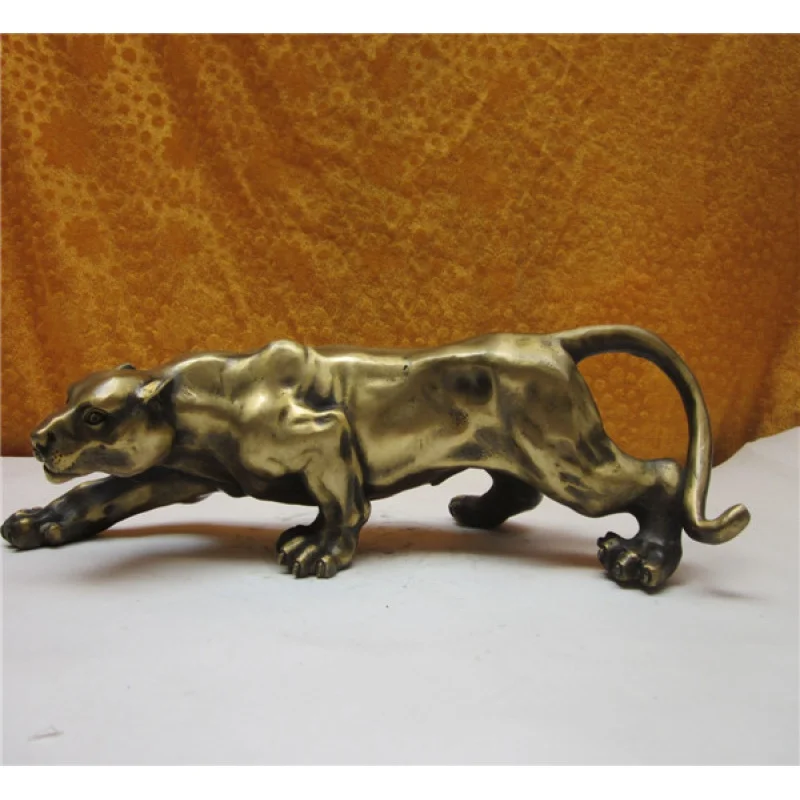 The copper money leopard leopard cheetah bronze decoration Feng Shui luy home business gifts s accessoriesroom Art Statue