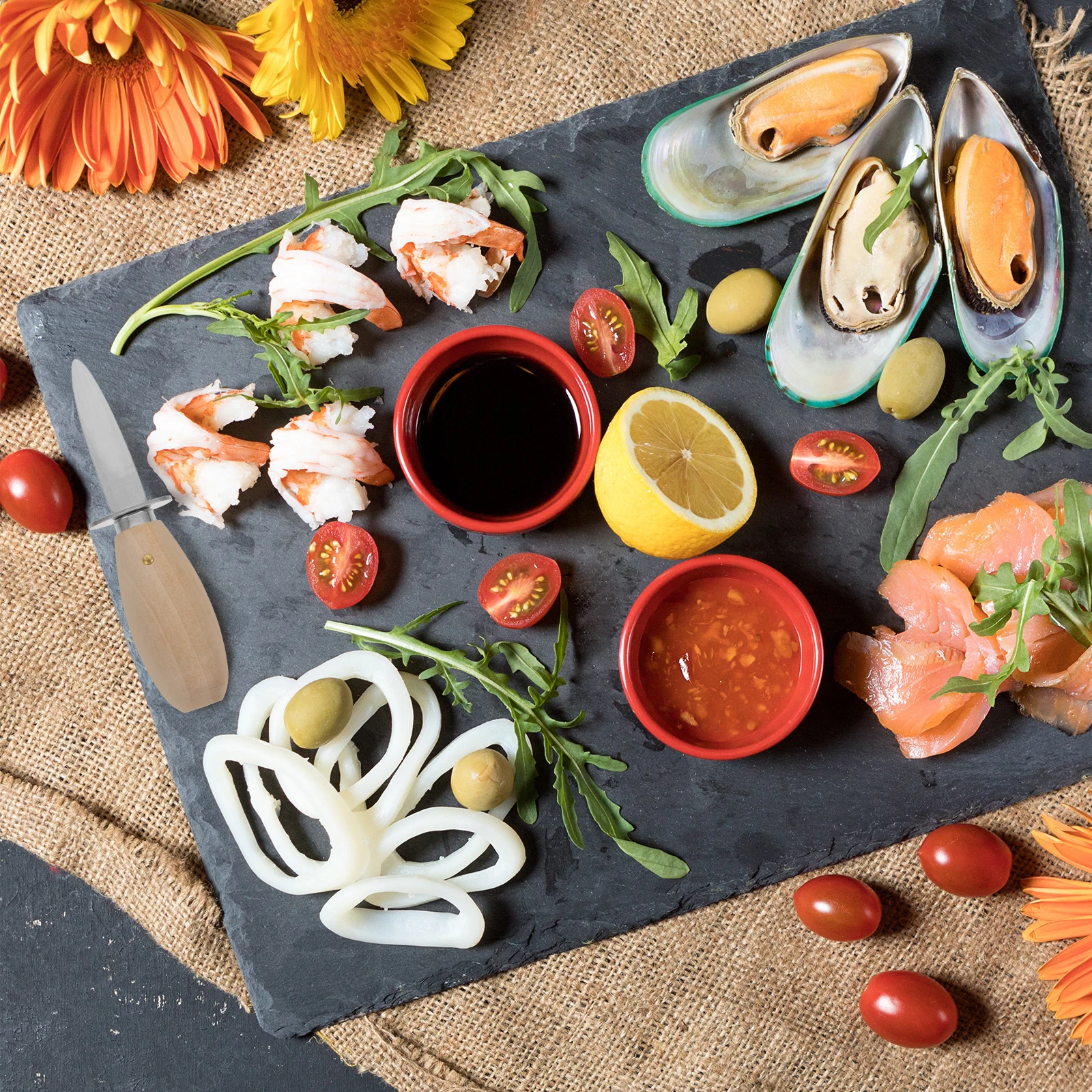 

1pc Oyster Opener Stainless Steel Seafood Sheller Ergonomic Handle Kitchen Accessory For Oyster Clam Scallop Shellfish