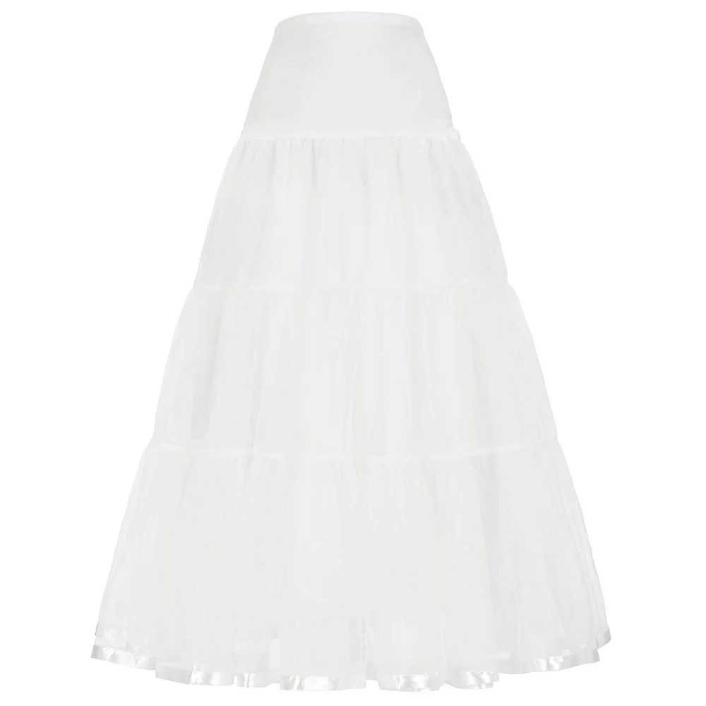 39 Inches Long Plus Size Wedding Petticoat Slips Vintage Wedding Bridal Crinoline for Wedding Dresses Underskirt Rockabilly Tutu